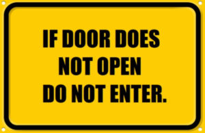 if the door does not open