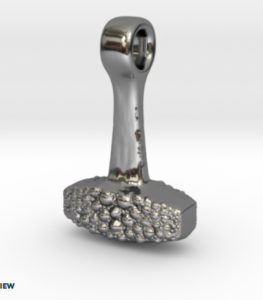 3D printed Silver mjolnir