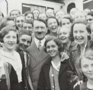 Hitler with crowd