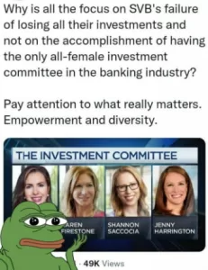 Pepe silicone Valley bank meme
