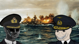 Sinking British Battle Ship