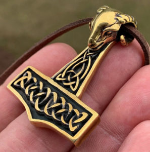 Sons of Vikings Yellow Brass Pendant